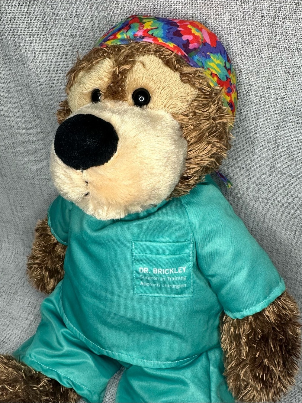 GUND Dr. Brickley Bear Plush in Teal Scrubs Children’s Miracle Network